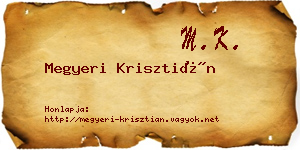 Megyeri Krisztián névjegykártya